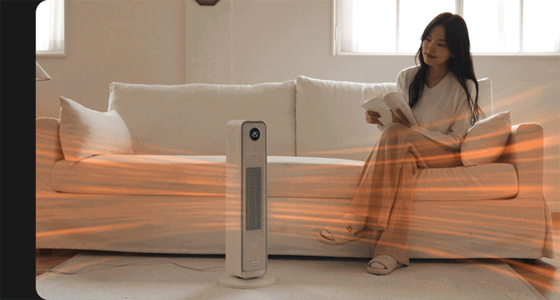한경희 AI 음성인식 그래핀 PTC 리모컨 타워형 온풍기 전기히터 HA-28000FH 상세 이미지 10