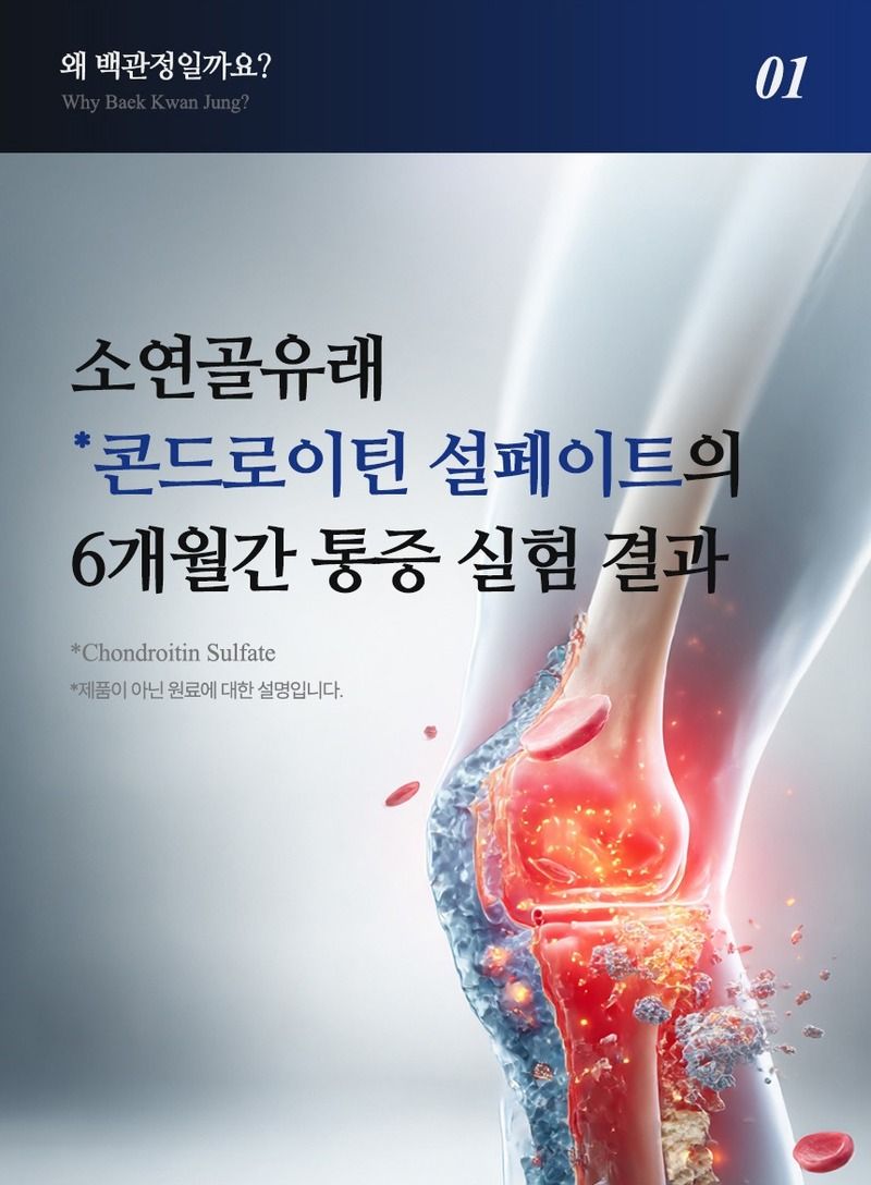 백관정 초심 소연골 콘드로이친 1200 관절 MSM 보스웰리아 MBP 600mg x 60정 상세 이미지 13